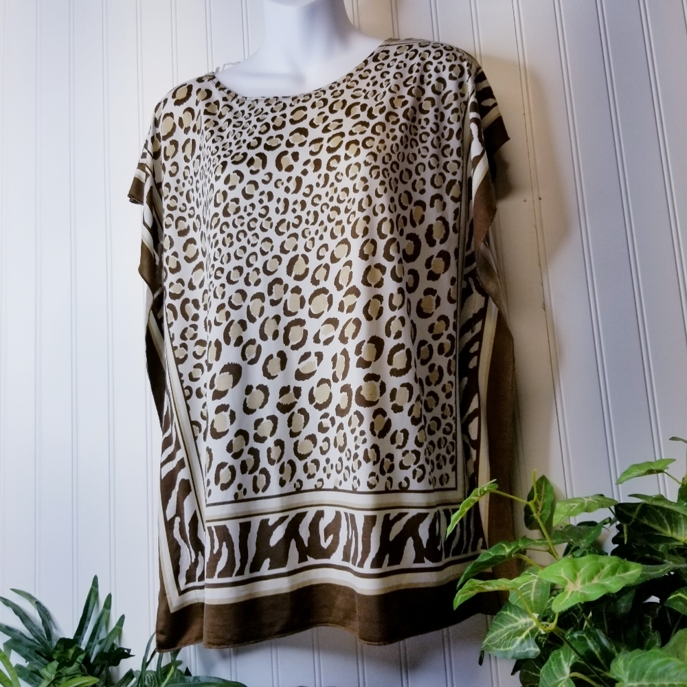 Metaphor Leopard Print Top Petite Medium - image 2